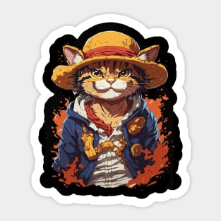 Luffy Cat Sticker